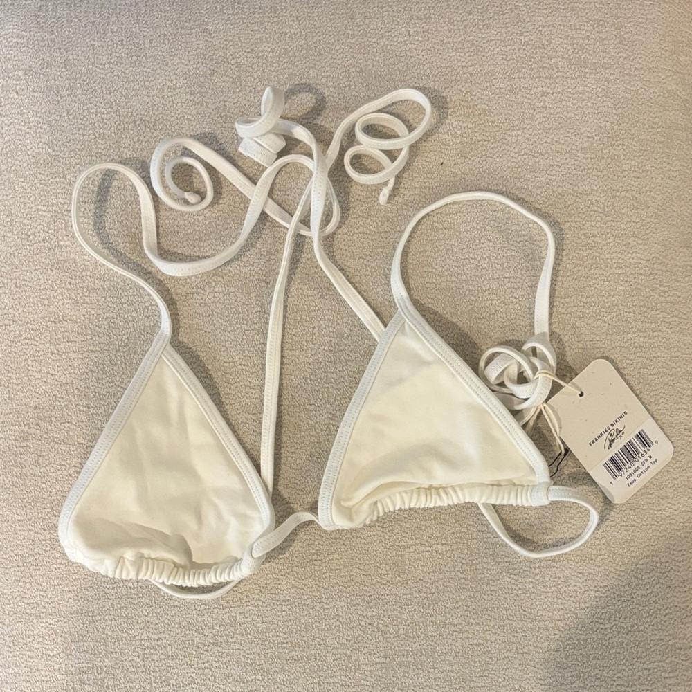 Frankie's Bikinis White Triangle Bikini
